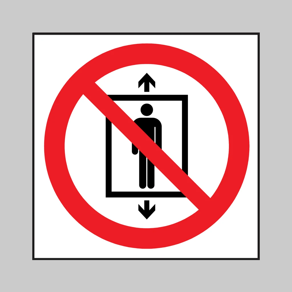 ISO 7010 P027 Do not use this lift for people