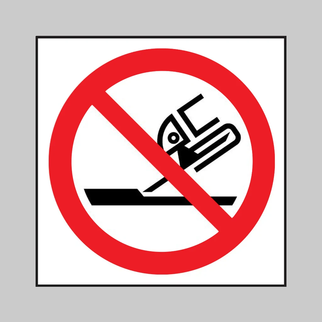 ISO 7010 P032 Do not use for face grinding