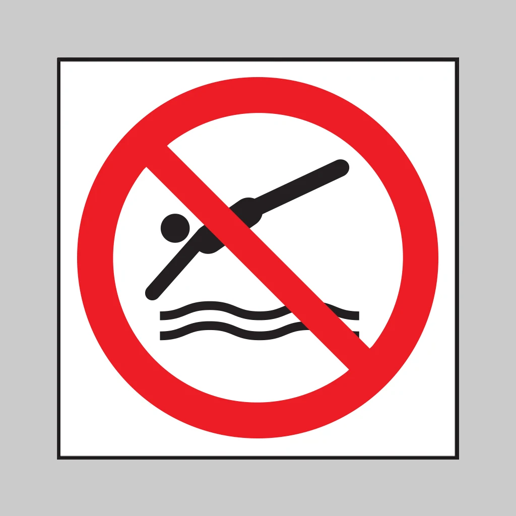 No Diving Symbol