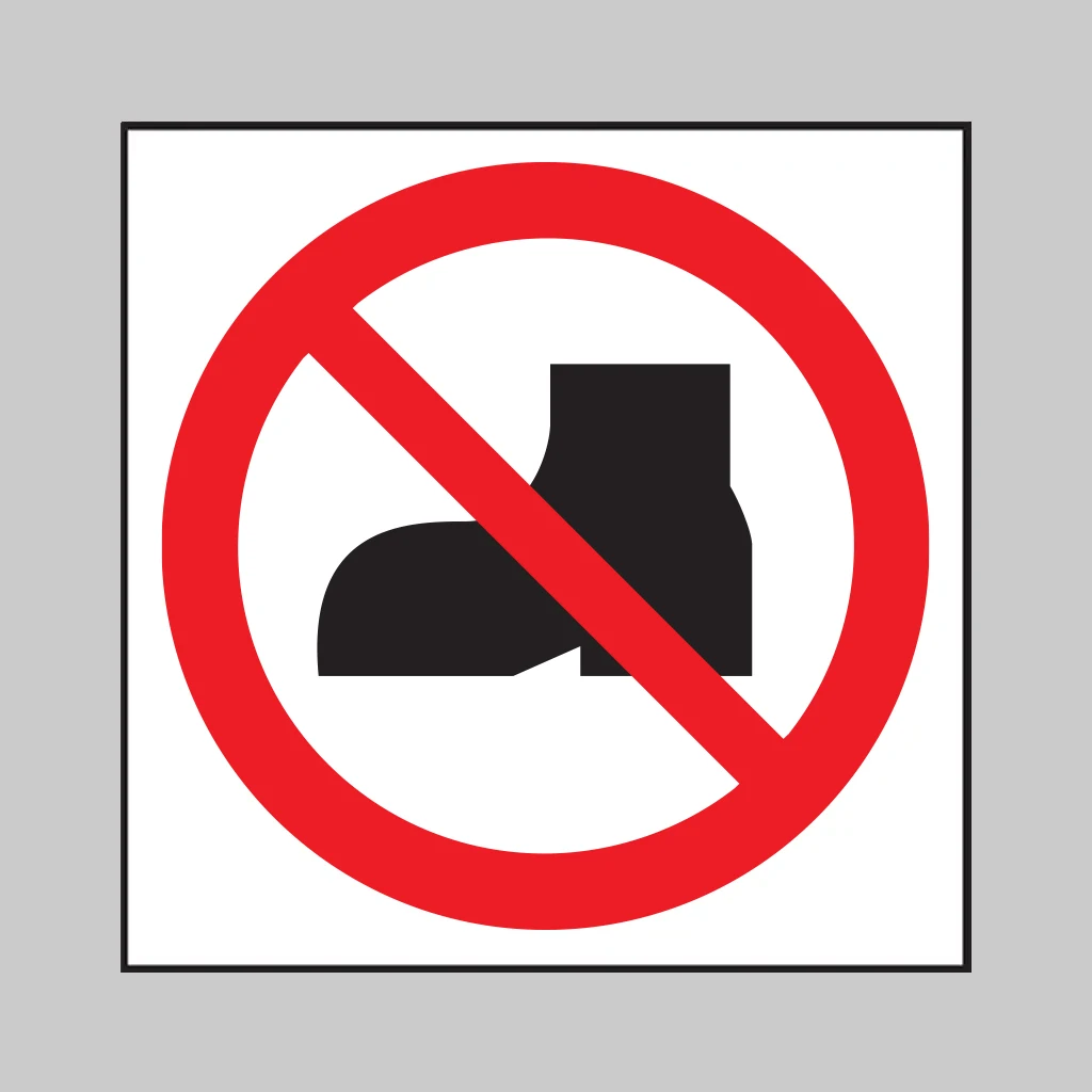 No Outdoor Footwear Symbol