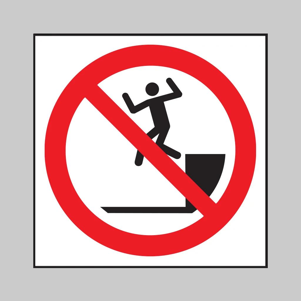 No Jumping Down Symbol