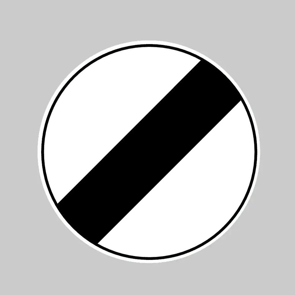 National Speed Limits Apply symbol
