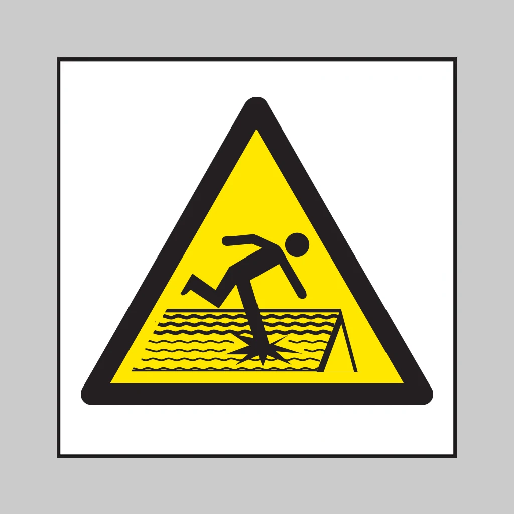 ISO 7010 W036 Fragile Roof symbol