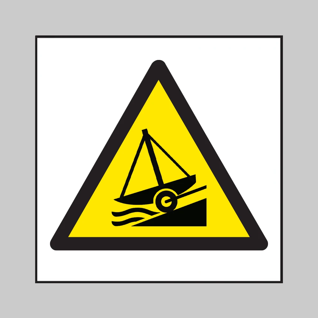 ISO 7010 W044 Slipway symbol