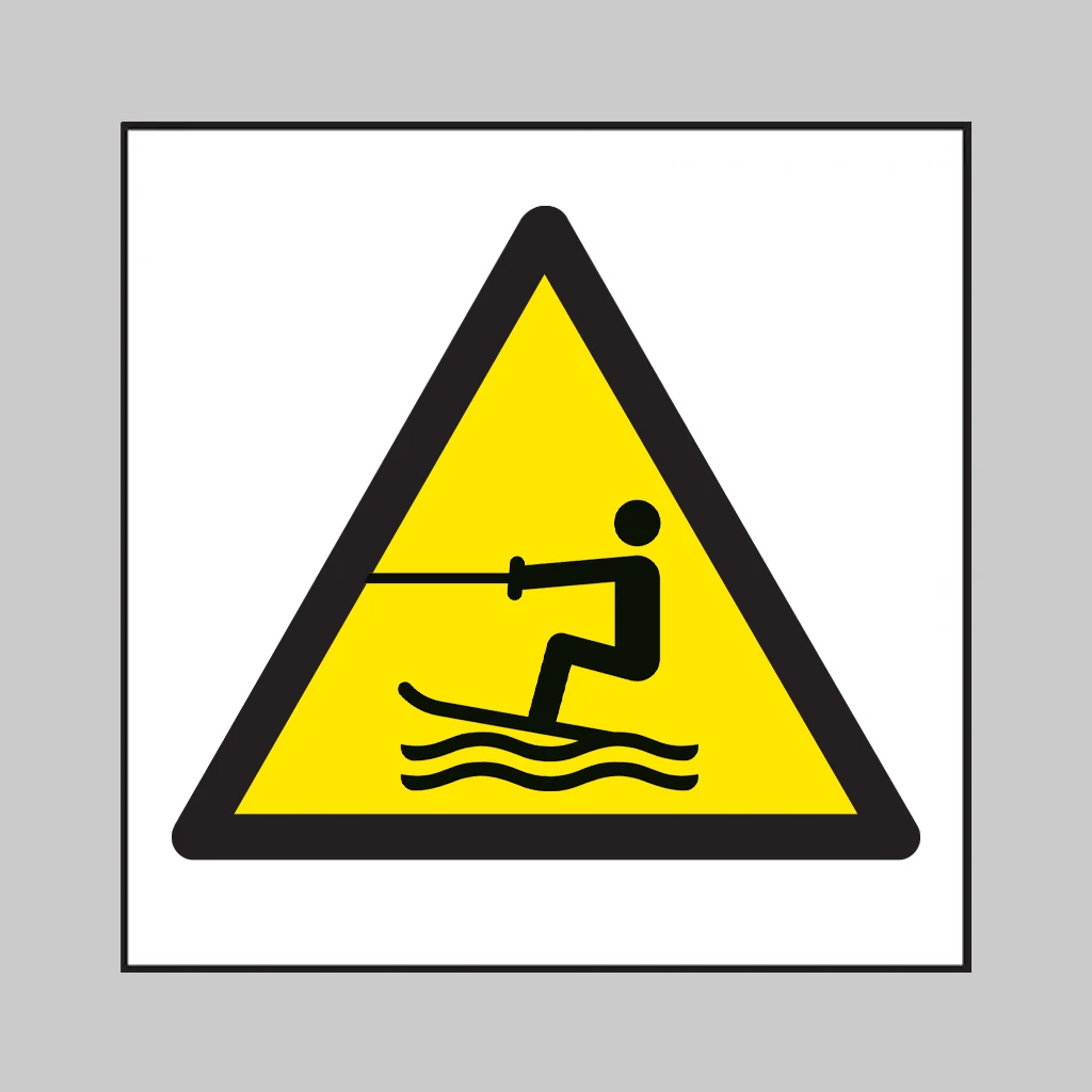 ISO 7010 W045 Towed Water Activity Area symbol