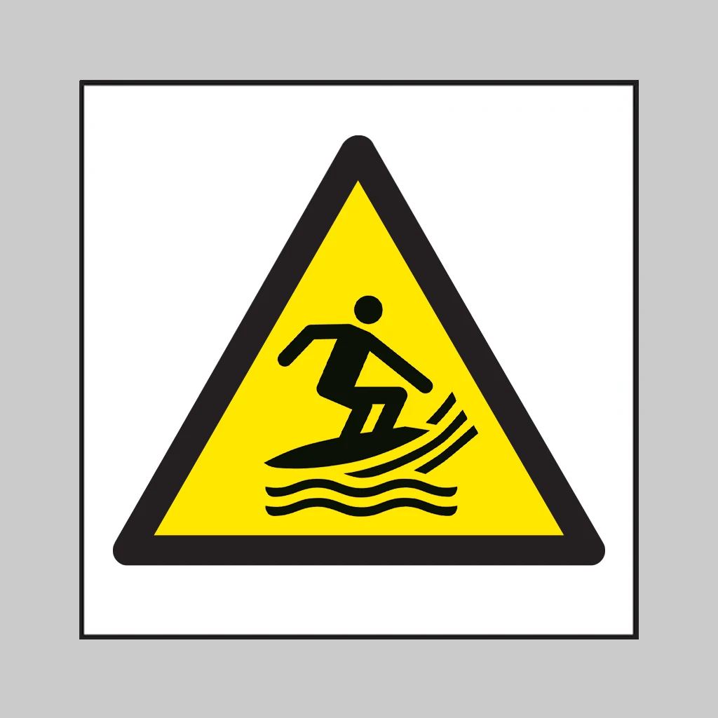 ISO 7010 W046 Surf Craft Area symbol