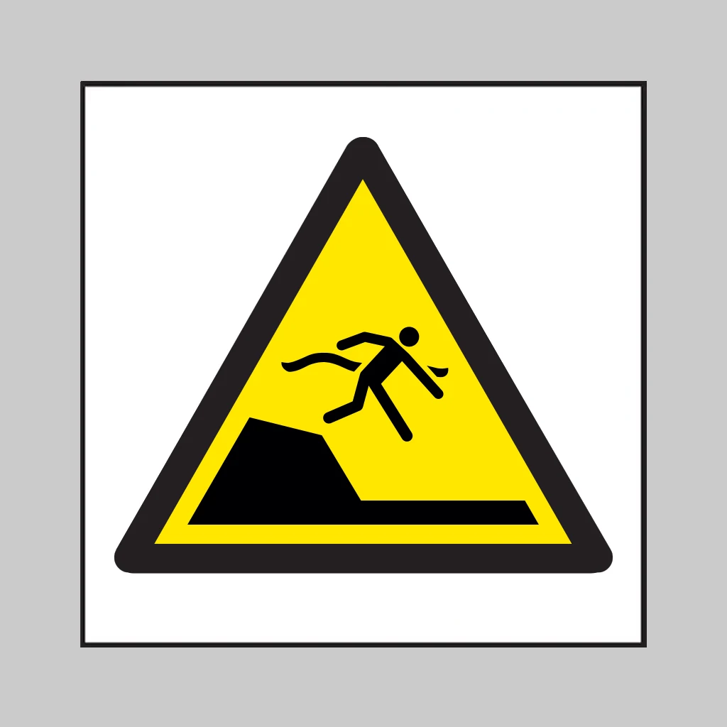 ISO 7010 W050 Sudden Drop in Swimming Pool or Leisure Pool symbol