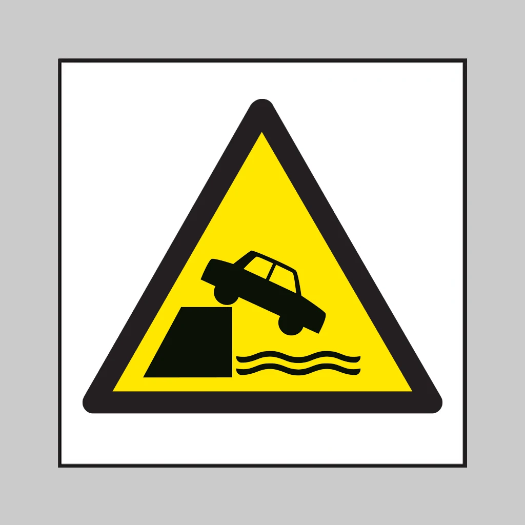 ISO 7010 W051 Unprotected Edge symbol