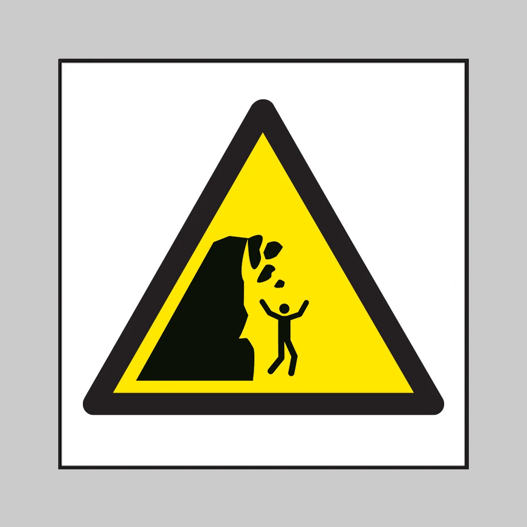 ISO 7010 W053 Unstable Cliff symbol