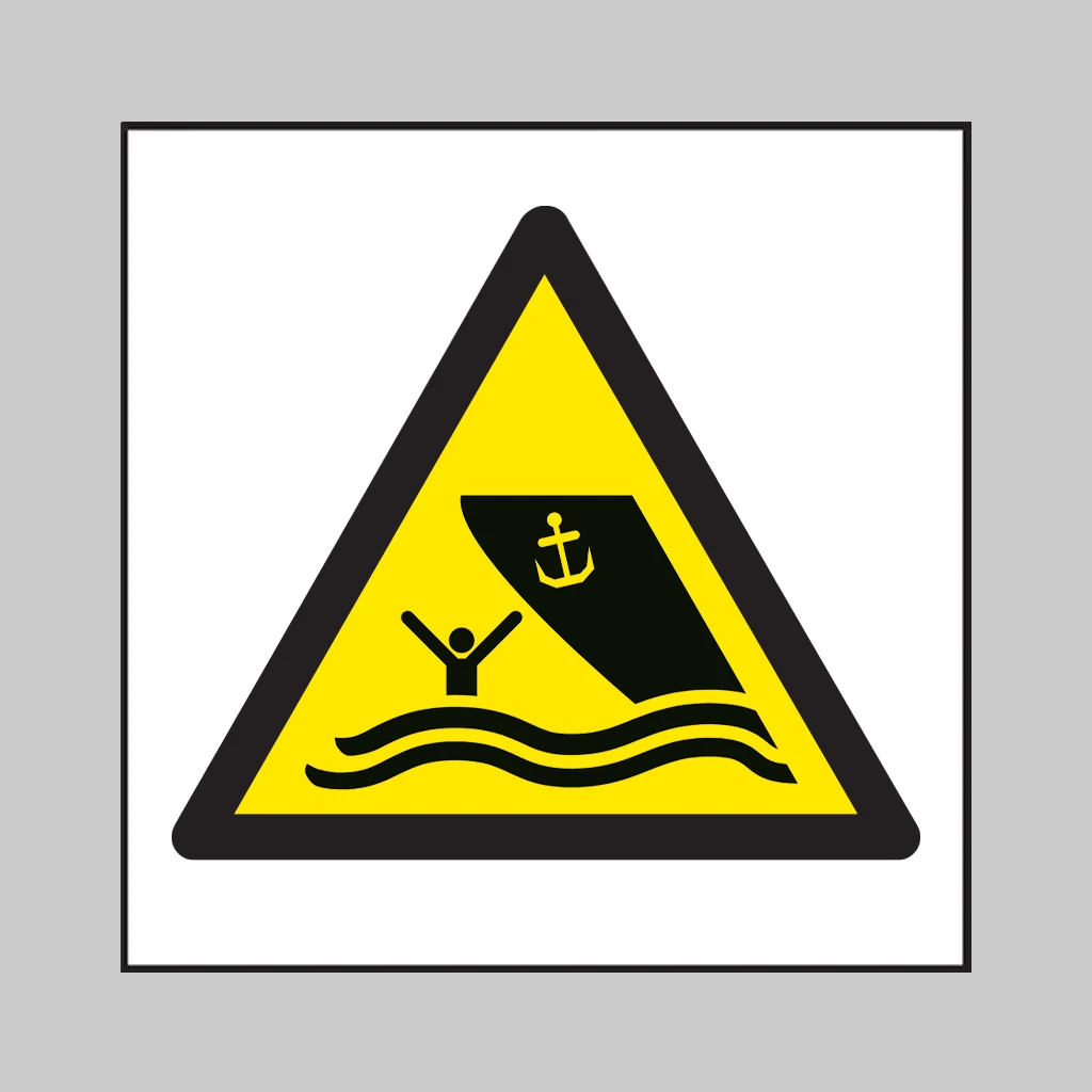 ISO 7010 W058 Boating Area symbol