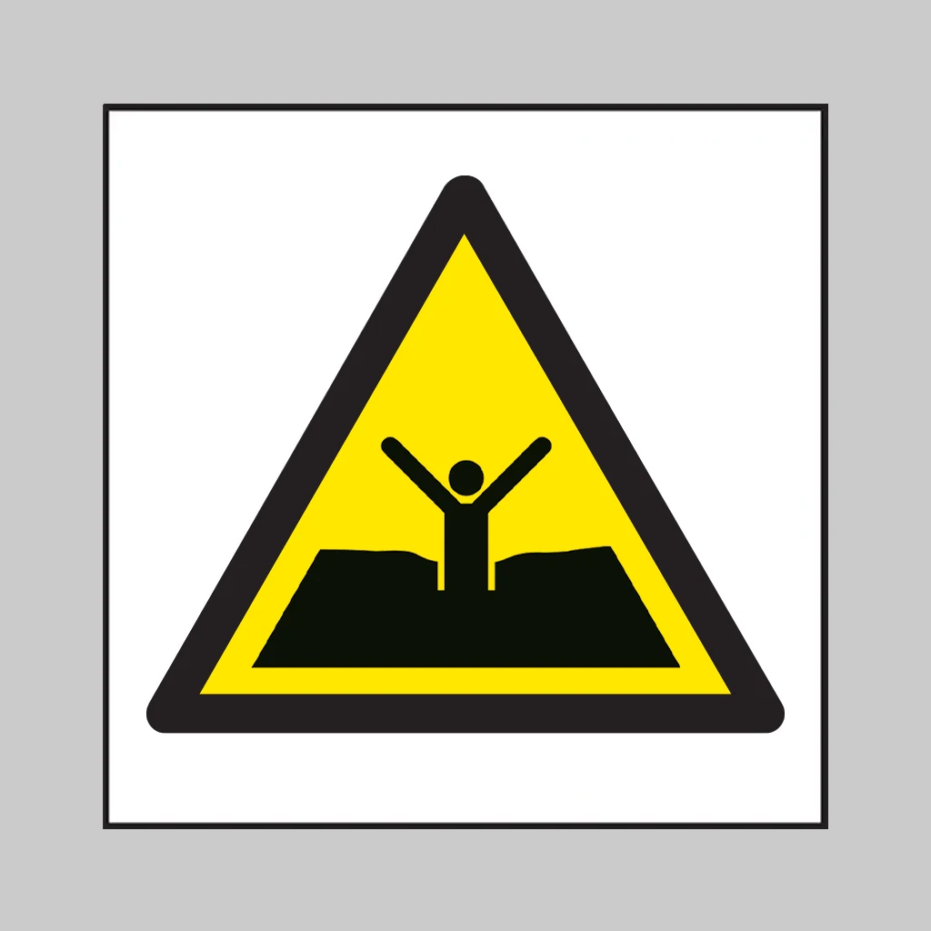 ISO 7010 W061 Quicksand or Mud / Deep Mud or Silt symbol