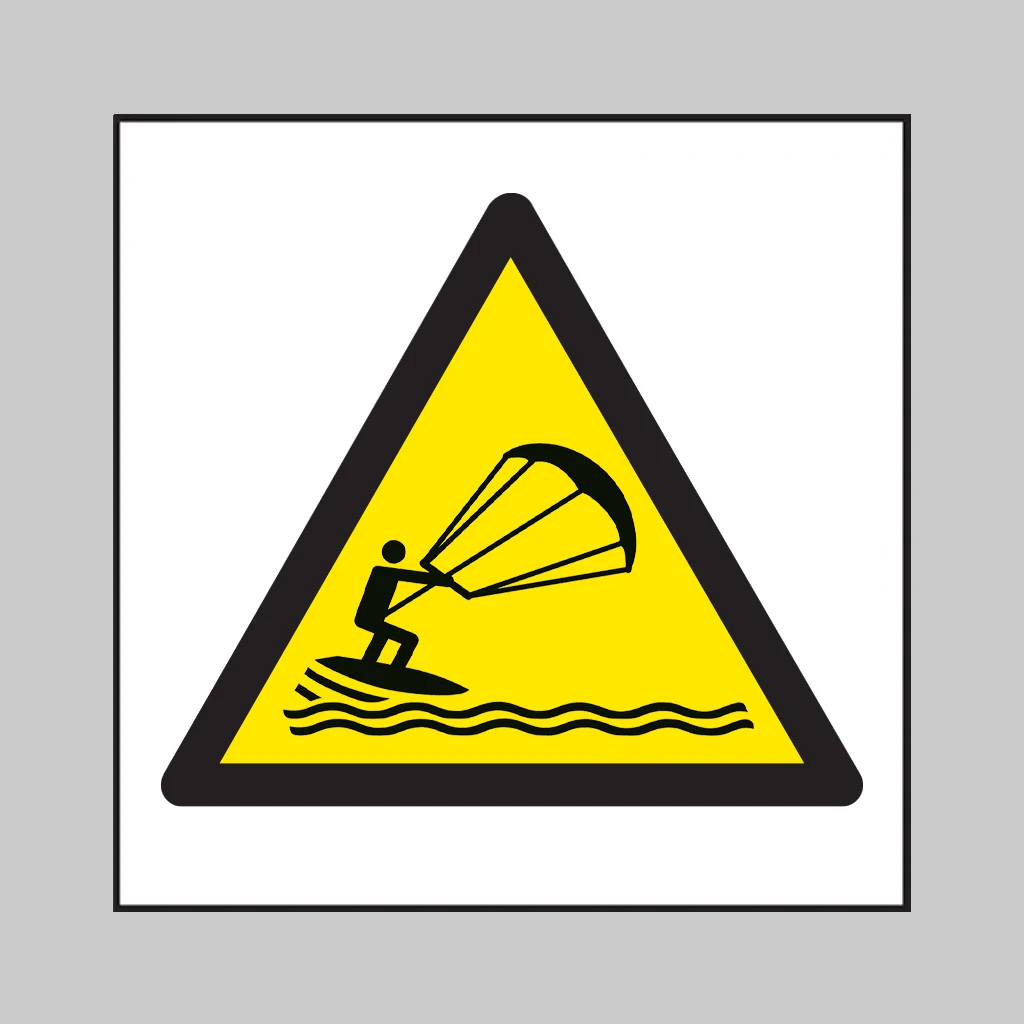 ISO 7010 W062 Kite Surfing symbol