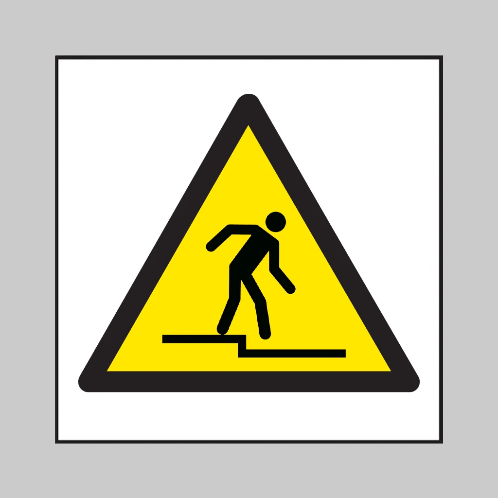 ISO 7010 W070 Step Down symbol