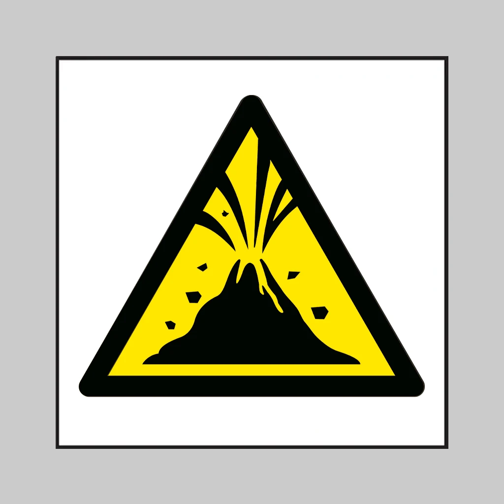 ISO 7010 W075 Active Volcano Zone symbol