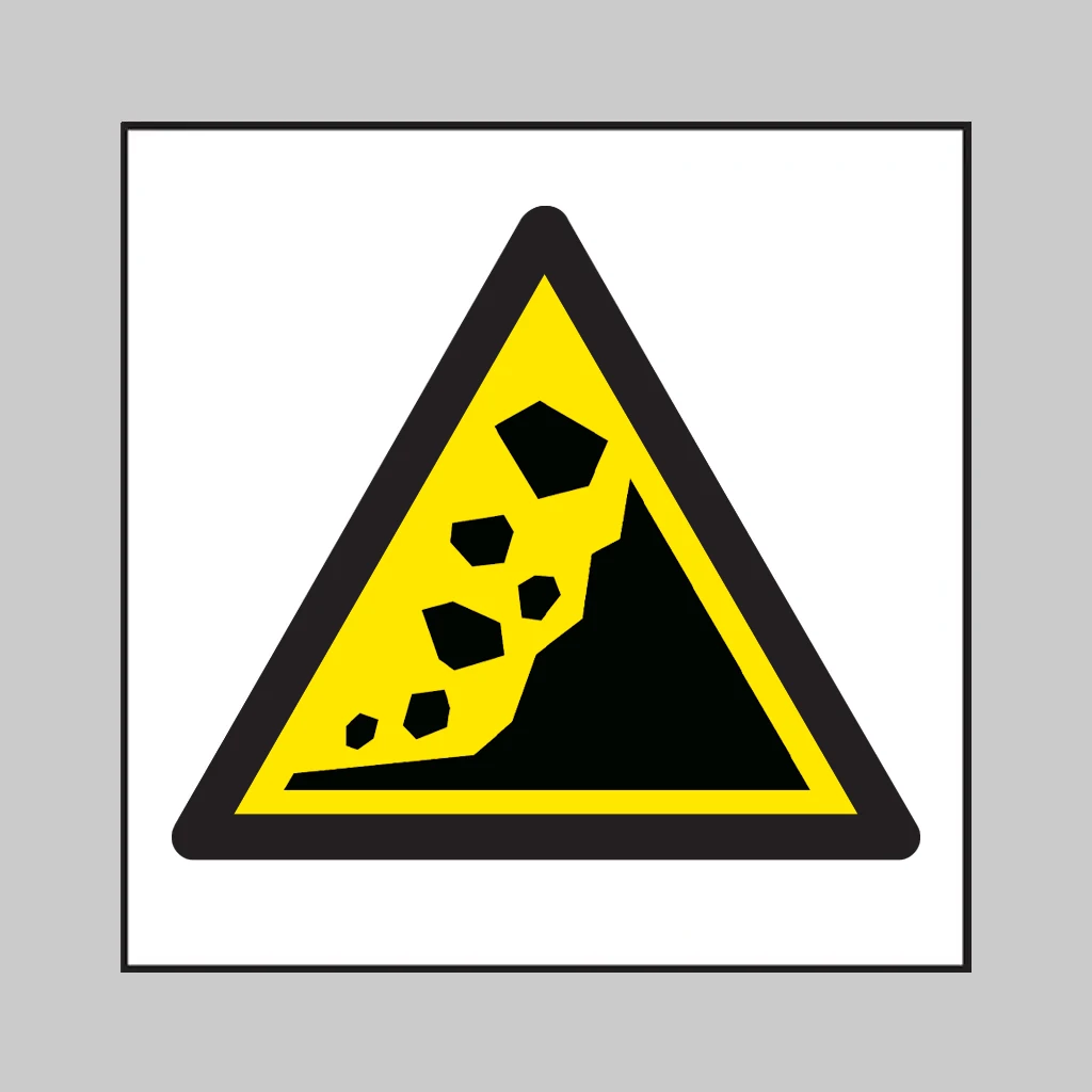 ISO 7010 W078 Landslide Zone symbol