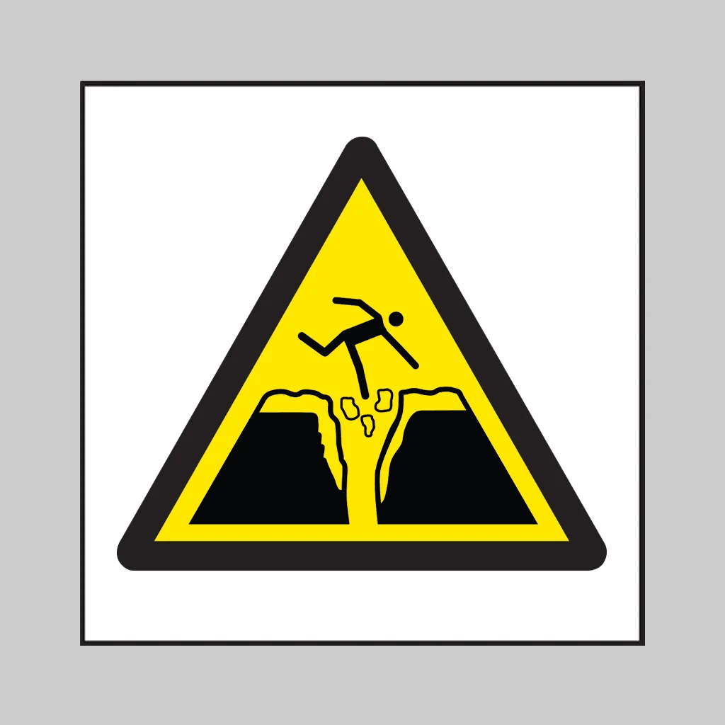 ISO 7010 W082 Crevasses Under Snow symbol