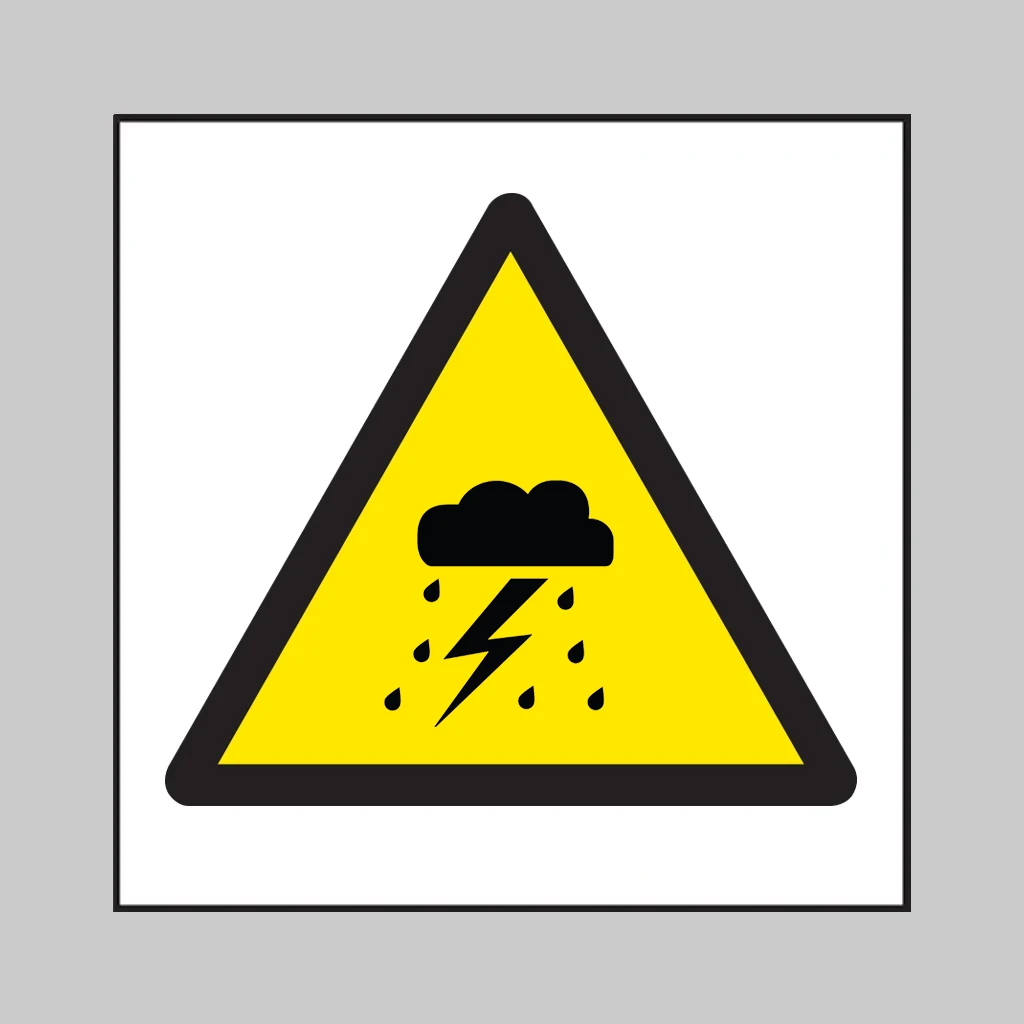 ISO 7010 W084 Thunderstorm symbol